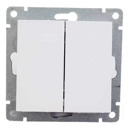 Выключатель "UNIVersal Афина" А0023 С/У 2-х клав. бел. 10А 220В