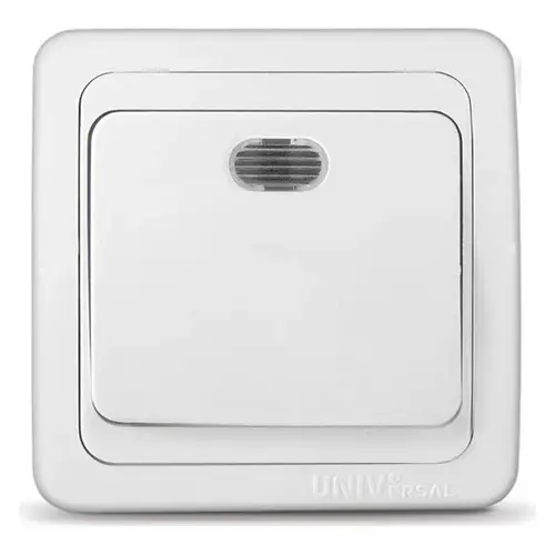 Выключатель UNIVersal Валери В0121 1- кл с подсветкой с\у 10А 220В