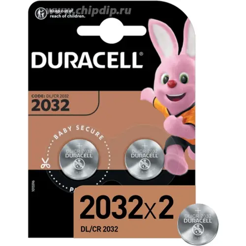 Батарейка DURACELL CR2032-2BL 010051