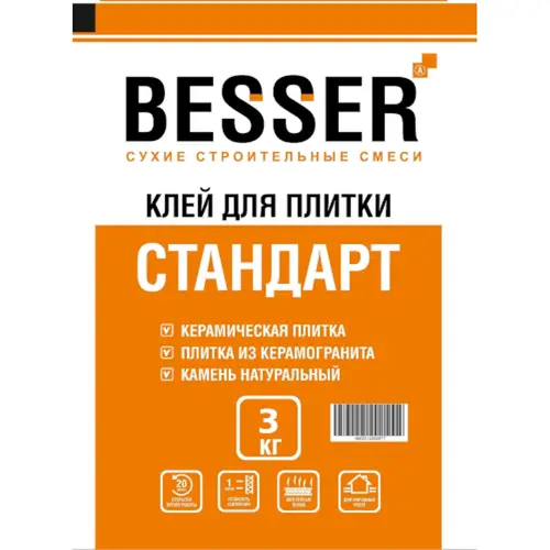 Клей 3кг BESSER для керамической плитки Стандарт