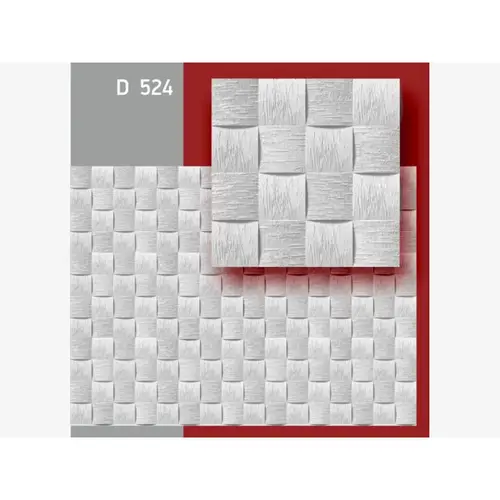 Плитка потолочная  524 D белая (20)