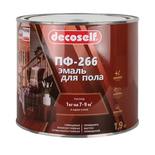 Эмаль ПФ 266 ПАУФАС Decoself Золото-Коричневая 1,9кг 206745