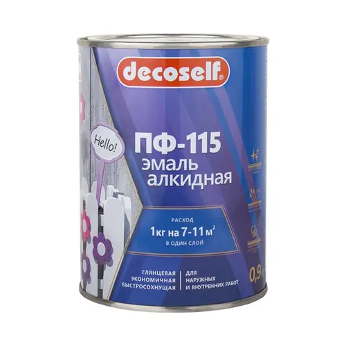 Эмаль ПФ 115 ПУФАС Decoself Белая 0,9 200161